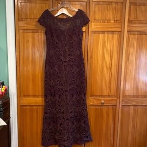 Tadashi Shoji Burgundy Lace Dress